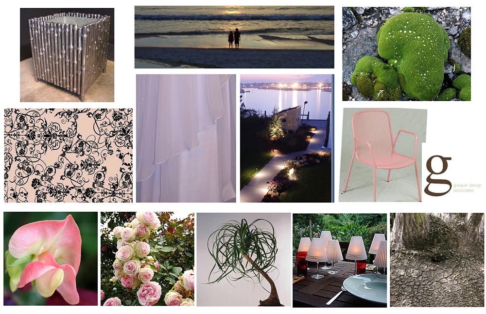 Boudoir pink girlie spa garden design theme inspiration