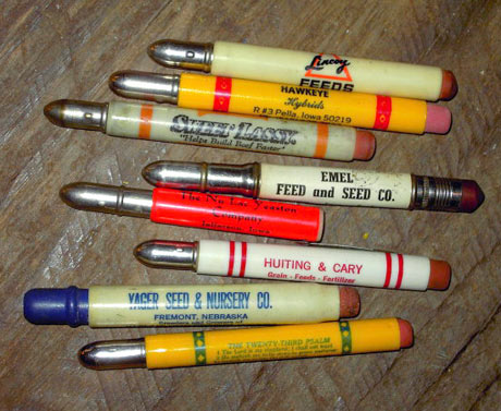 vintage bullet pencils