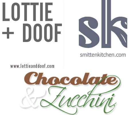 The logos for lottie & doof chocolate & zucchini.