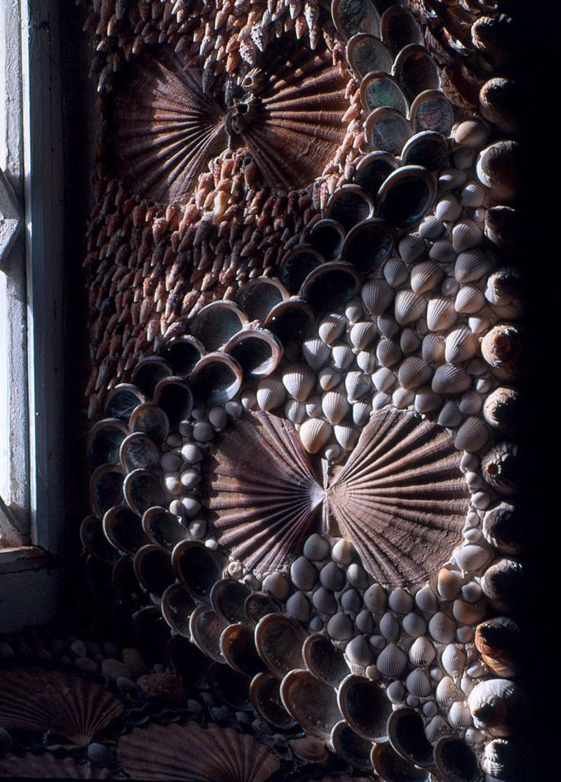 The shells are arranged in a pattern.