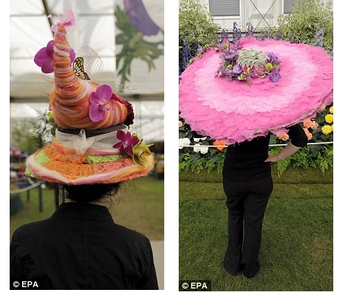 Chelsea Flower show flower hats