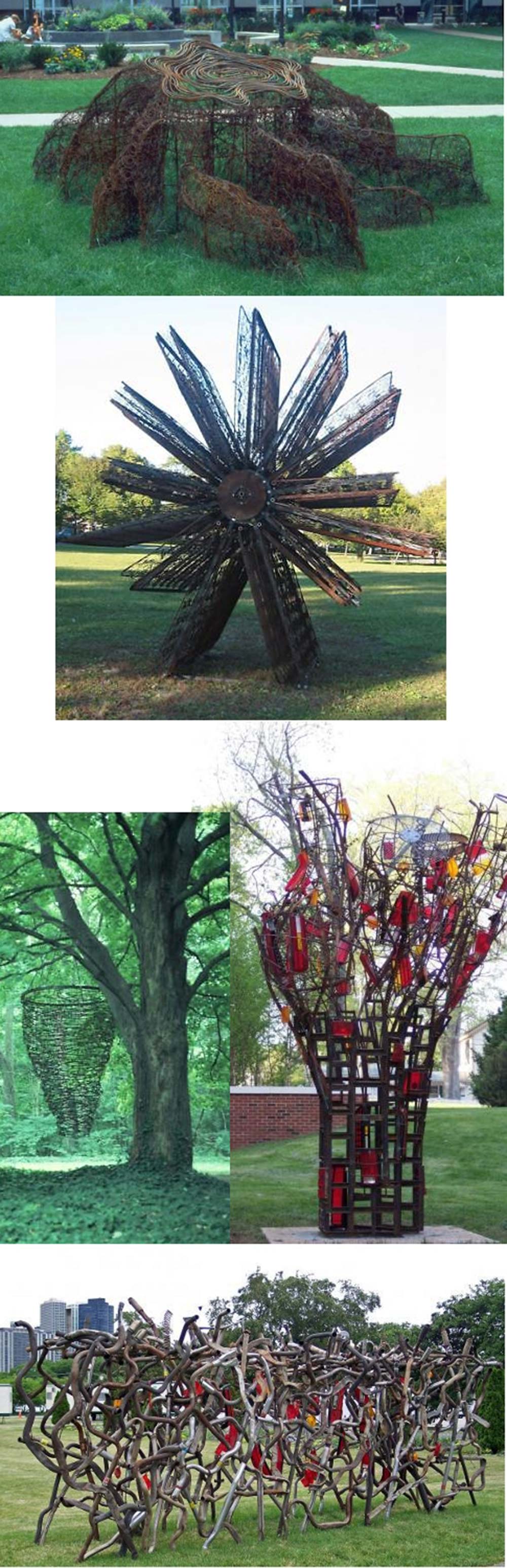 lucy slivinski garden artworks from recycled materials