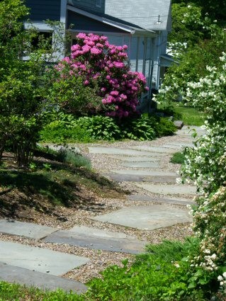 Brian Highley Landscpae Architecture Beacon NY Funky cottage garden path