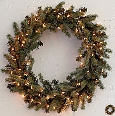 jcpenny holiday wreath blue spruce prelit