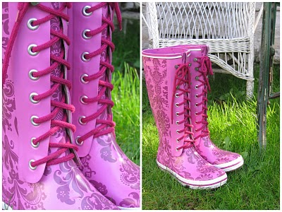 pink viking boots