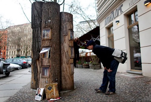 book forest book tree public book exchange