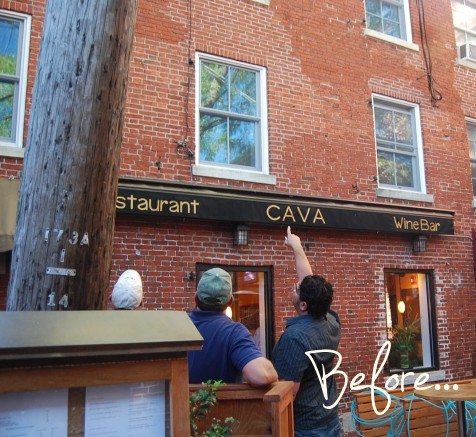 cava wine bar before and after green wall garden native plants portsmouth NH