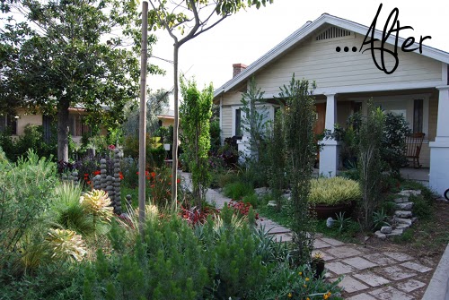 before and after garden dustin non secateur garden blogger los angeles