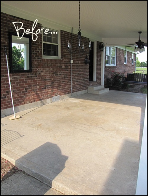 before and after garden patio concrete makeover