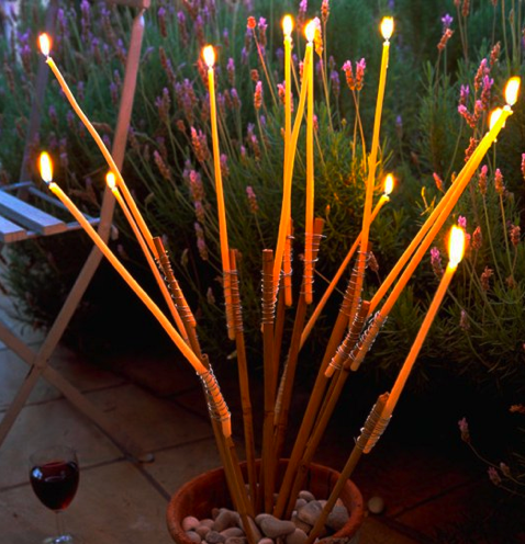 garden candle lighting