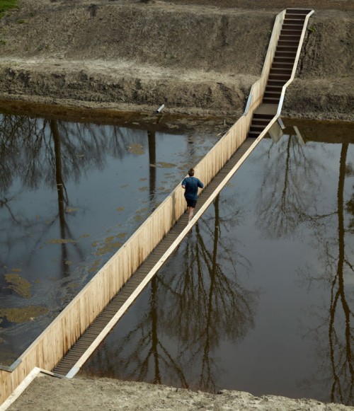 Moses Bridge walk through water Netherlands