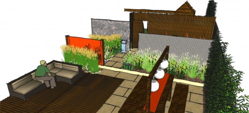 3 d rendering of garden by Earth Designs