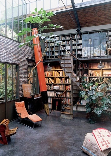 bookshelves garden glasshouse