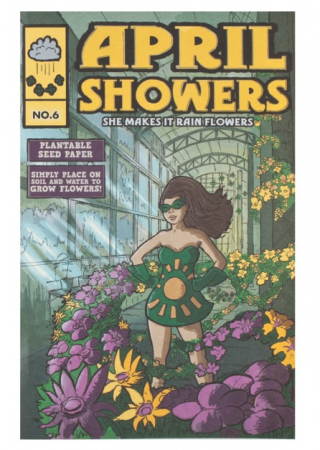 April showers comic book plantable seed paper