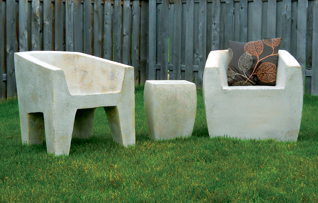 concrete furniture by zachary design www.pithandvigor.com