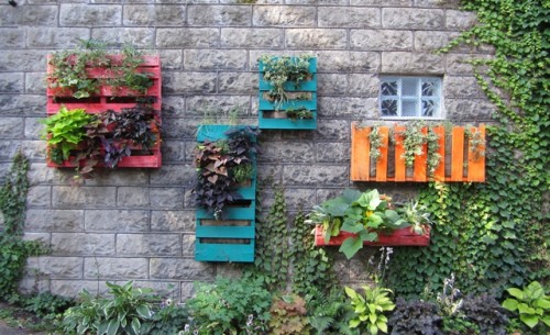 colorful palette wall garden