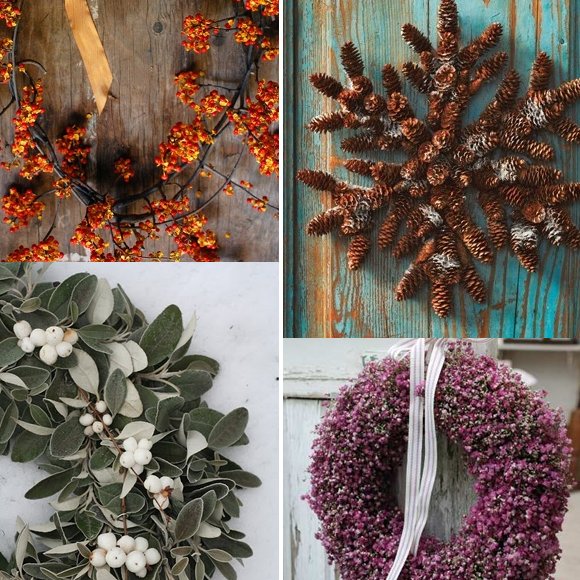 simple nature inspired wreaths