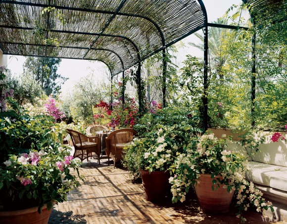 marella agnelli garden by madison cox in marrakech covered patio