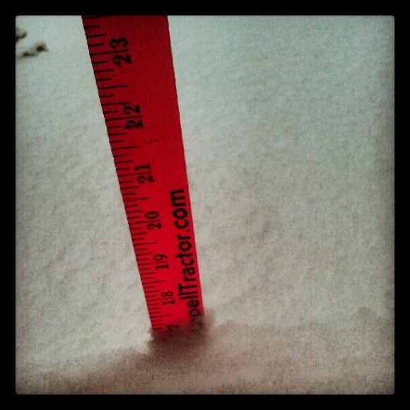 Boston snow storm snow measurement