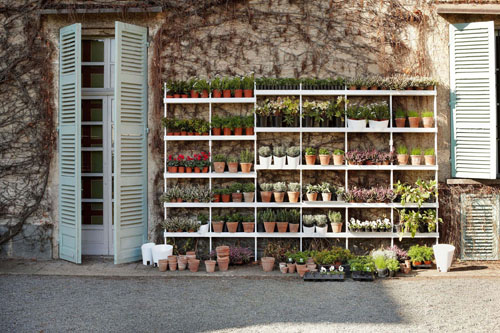 garden shelves by Borella Design via www.pithandvigor.com