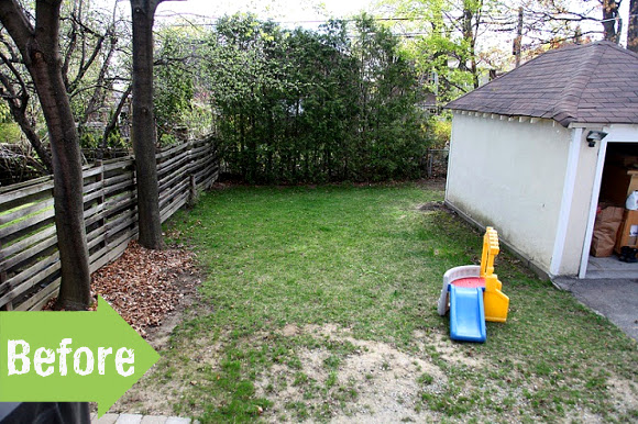 before, backyard, small yard, makeover, transform