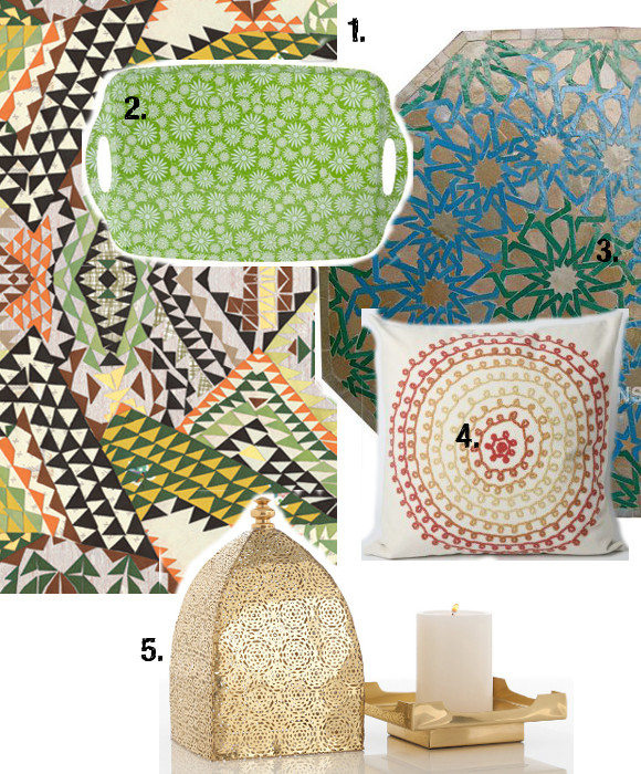 patterned pieces for outdoor living persian inspired via www.pithandvigor.com