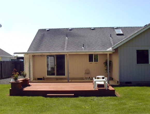 before, backyard, suburb, porch, plain