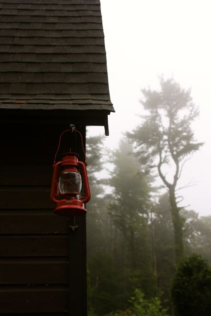 red lantern on barn at www.pithandvigor.com