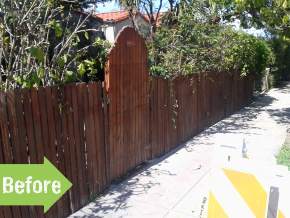 new fence for a curb side garden