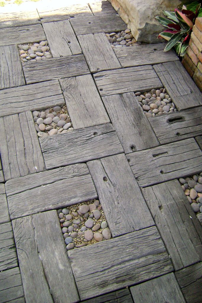 wood grain concrete pavers www.pithandvigor.com