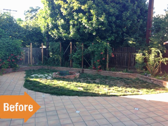 before, after, makeover, hardscaping, california, pergola, DIY