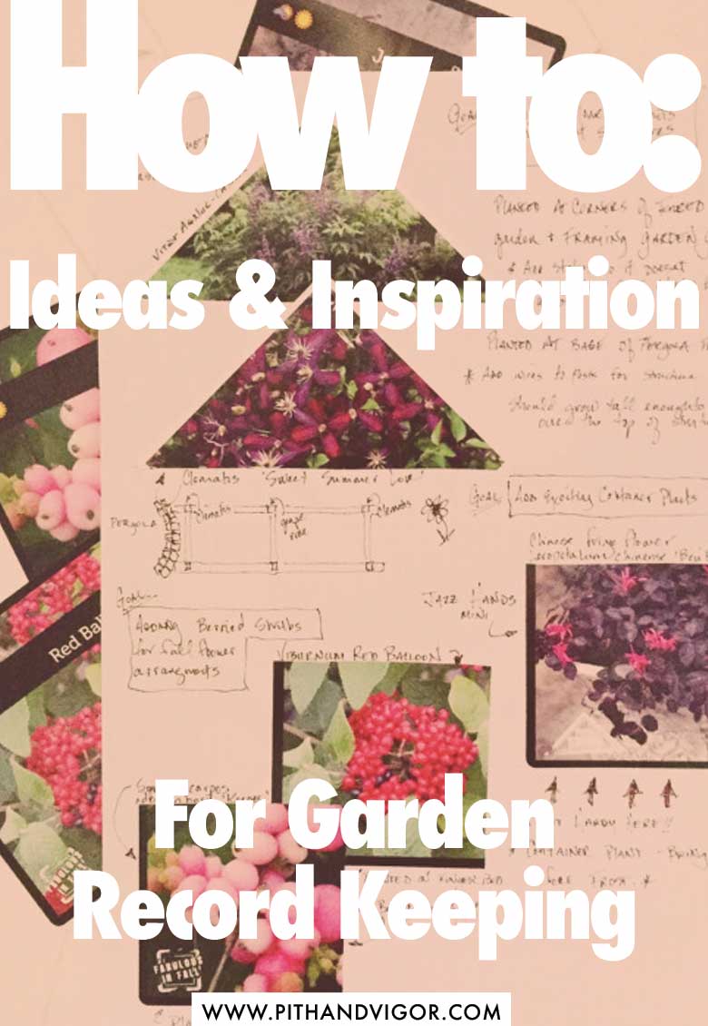 Keeping records for the garden can be a PITB- but making them pretty can inspire you.