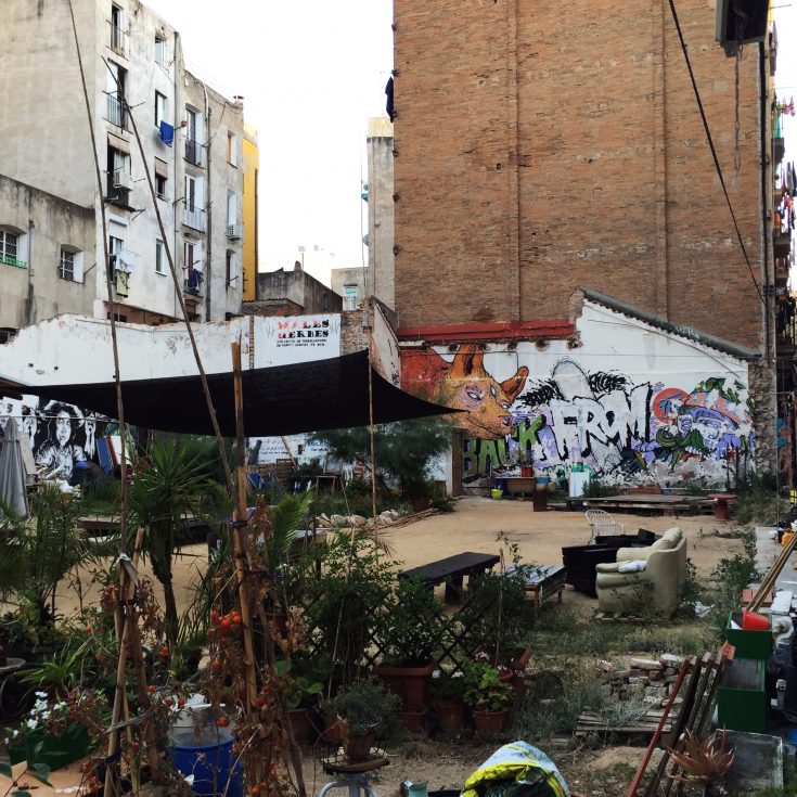 A Fearless Garden of Defiance in Barcelona Spain "