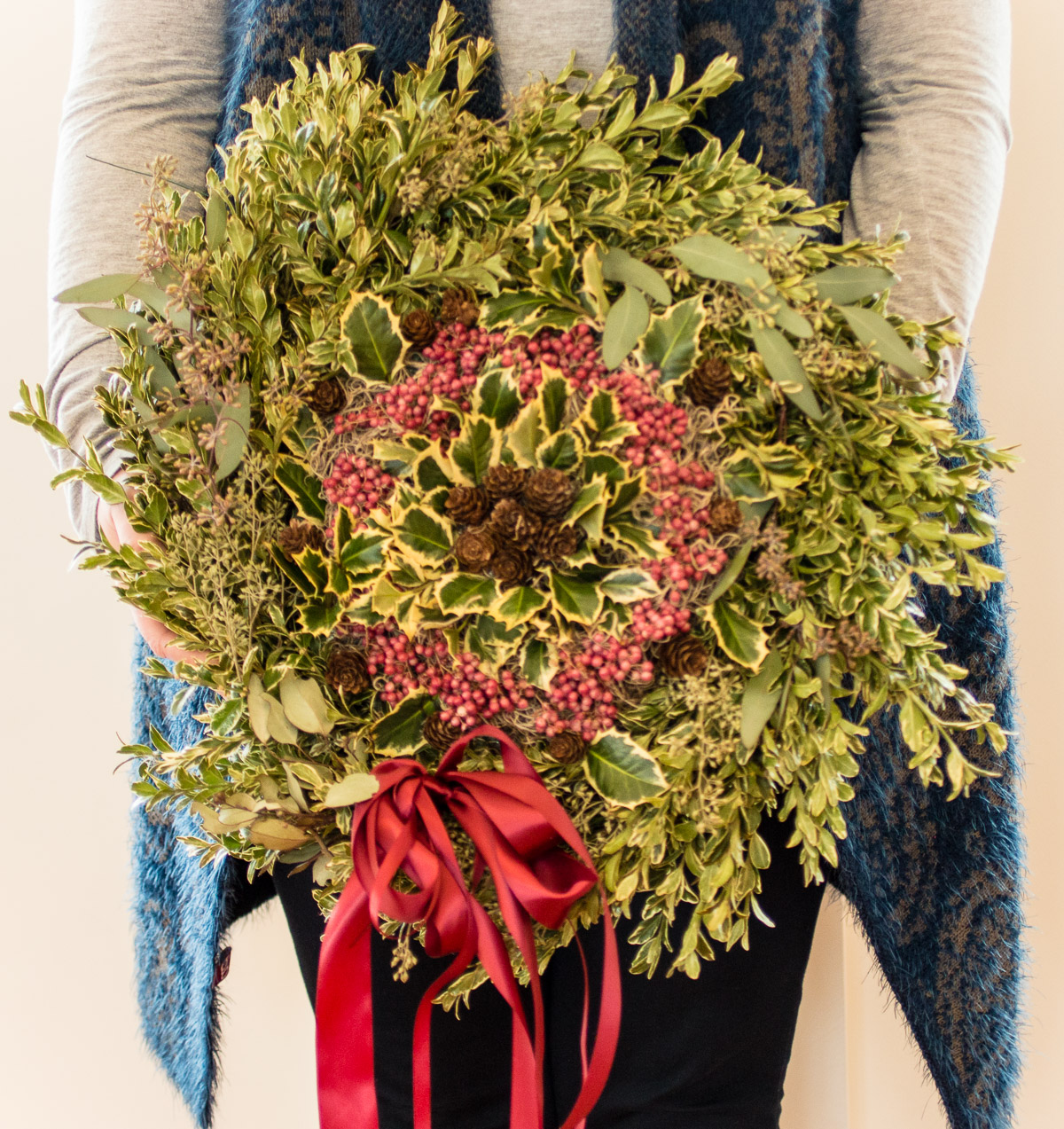 mandala inspired doy holiday wreath