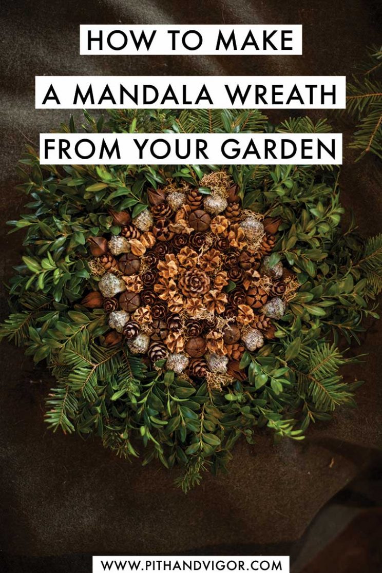 How to make a mandala wreath from your garden