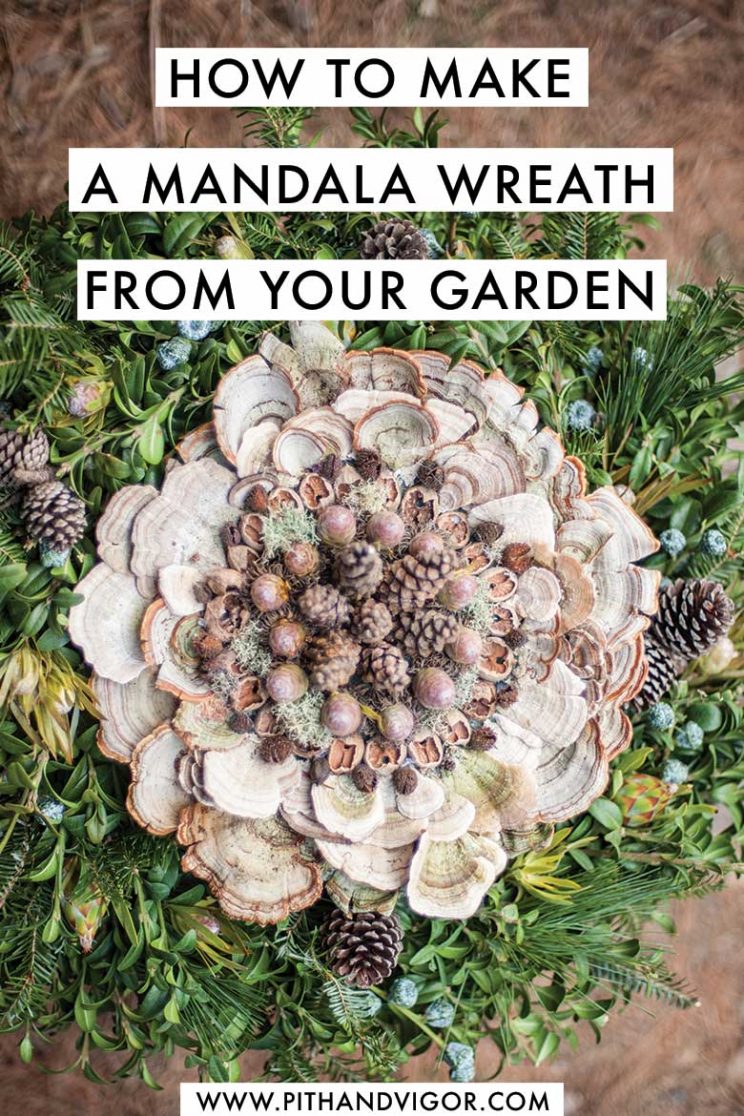 Hos to make a mandala wreath from your garden