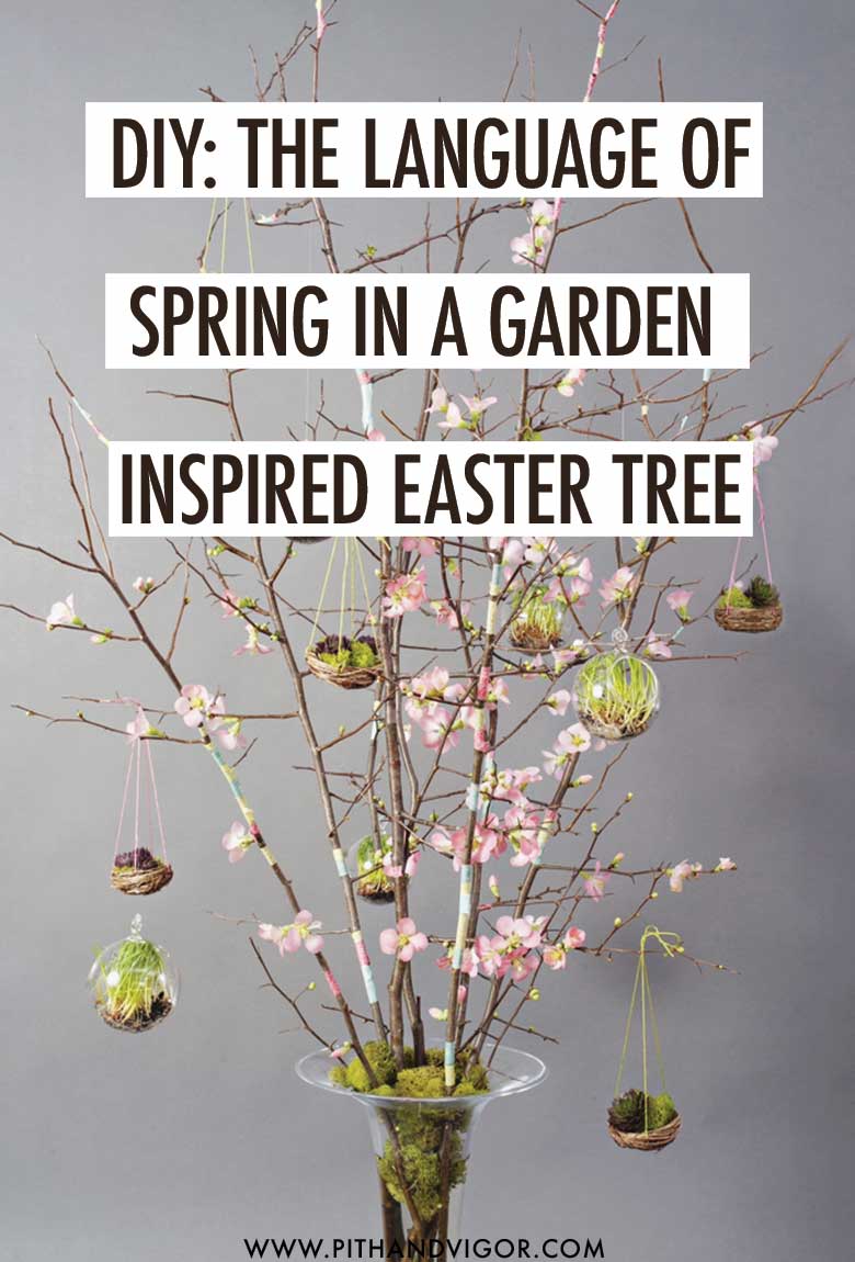 The language of spring in a garden inspired easter tree