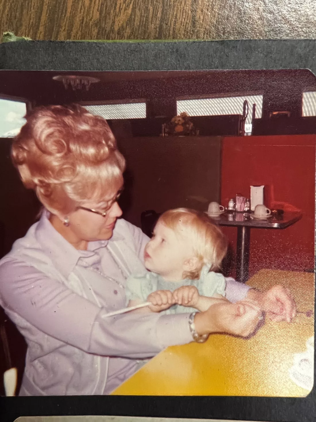 grandma, grandma's hair and me around 1974