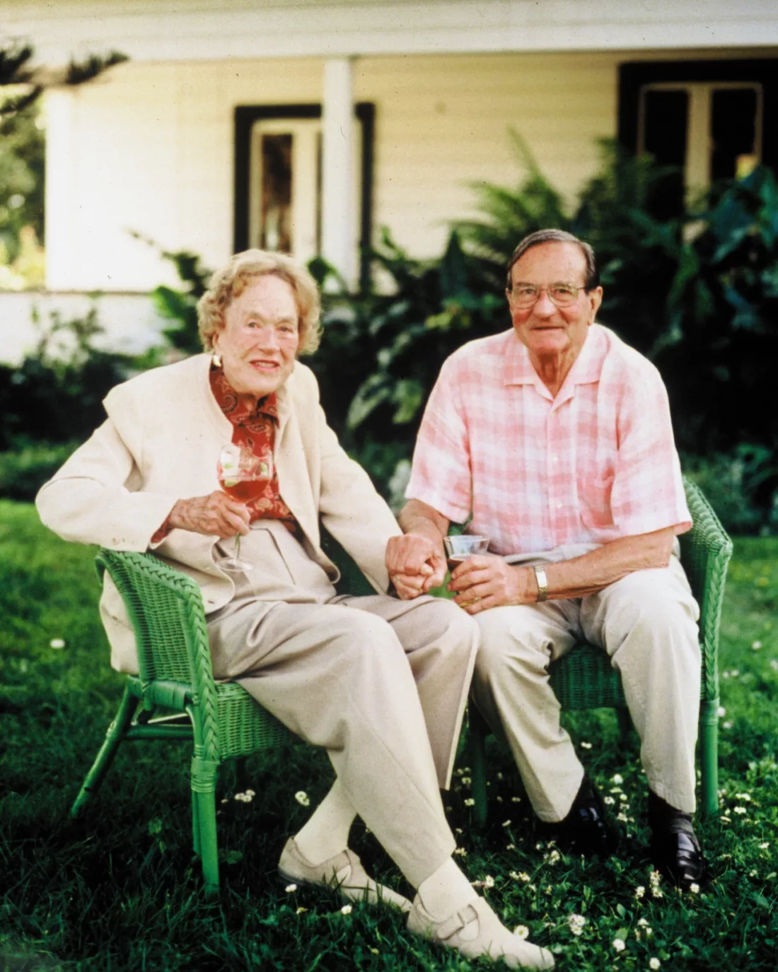 Julia Child and Lorenzo Dall’Armi (Danielle Hahn’s father) together at Rose Story Farm. 